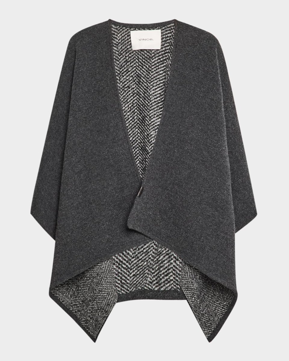 Herringbone Boucle Cape